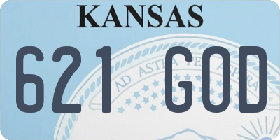 KS license plate 621GOD