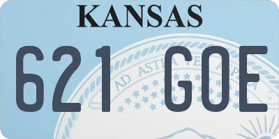 KS license plate 621GOE