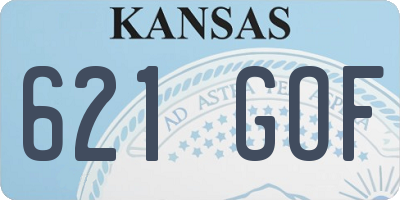 KS license plate 621GOF