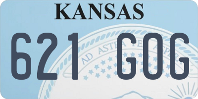 KS license plate 621GOG