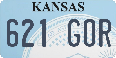 KS license plate 621GOR