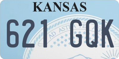 KS license plate 621GQK