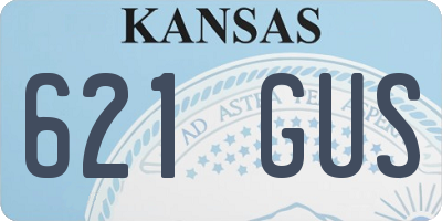 KS license plate 621GUS