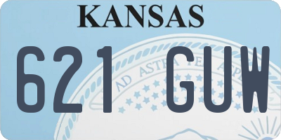 KS license plate 621GUW