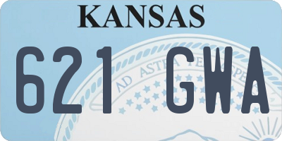 KS license plate 621GWA