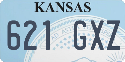 KS license plate 621GXZ
