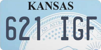 KS license plate 621IGF