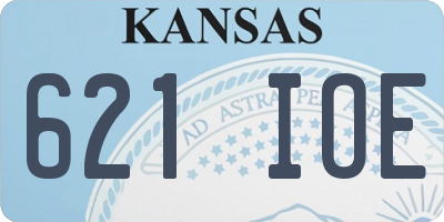 KS license plate 621IOE