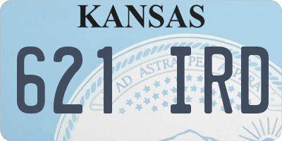 KS license plate 621IRD