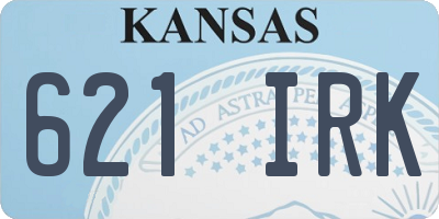 KS license plate 621IRK