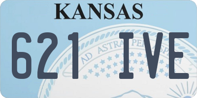 KS license plate 621IVE
