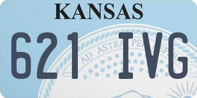 KS license plate 621IVG