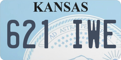 KS license plate 621IWE