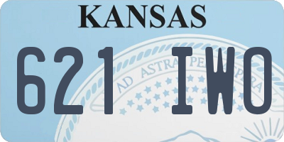 KS license plate 621IWO