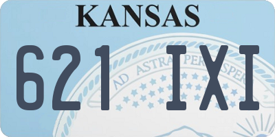 KS license plate 621IXI