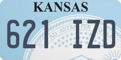 KS license plate 621IZD