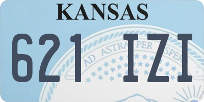KS license plate 621IZI