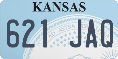 KS license plate 621JAQ