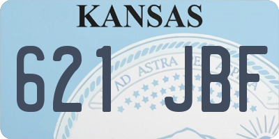 KS license plate 621JBF