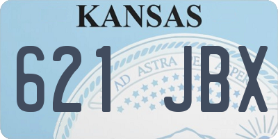 KS license plate 621JBX