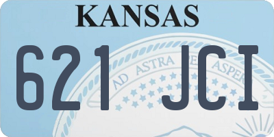 KS license plate 621JCI