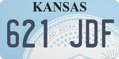 KS license plate 621JDF