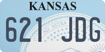 KS license plate 621JDG