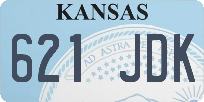 KS license plate 621JDK