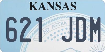 KS license plate 621JDM