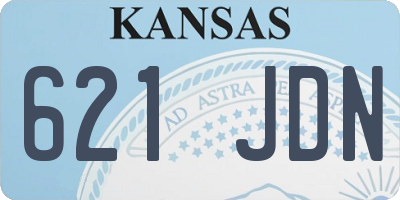 KS license plate 621JDN