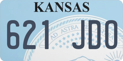 KS license plate 621JDO