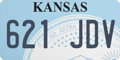 KS license plate 621JDV