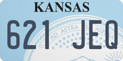 KS license plate 621JEQ