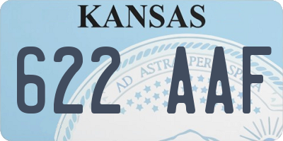 KS license plate 622AAF