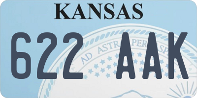 KS license plate 622AAK