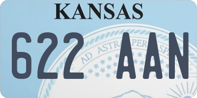 KS license plate 622AAN