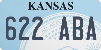 KS license plate 622ABA
