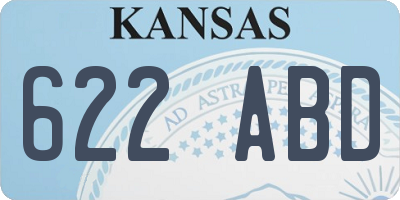 KS license plate 622ABD