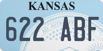 KS license plate 622ABF
