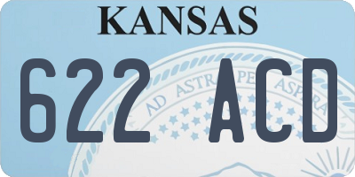 KS license plate 622ACD