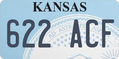 KS license plate 622ACF