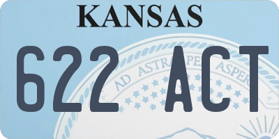 KS license plate 622ACT