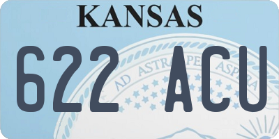 KS license plate 622ACU