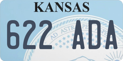 KS license plate 622ADA