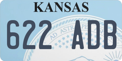 KS license plate 622ADB
