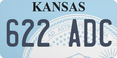 KS license plate 622ADC