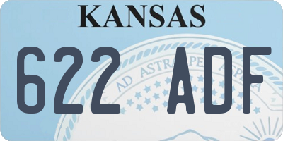 KS license plate 622ADF
