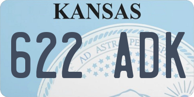 KS license plate 622ADK