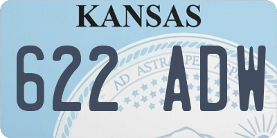 KS license plate 622ADW