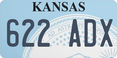 KS license plate 622ADX